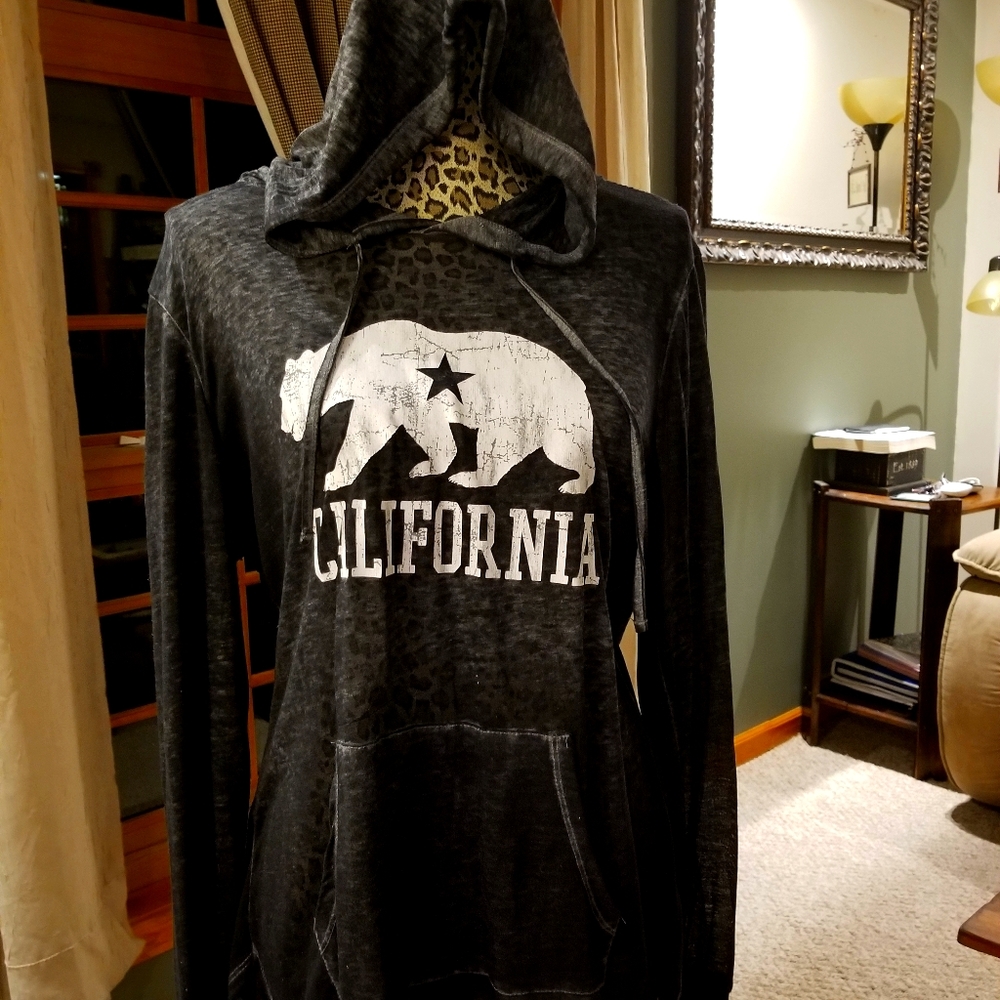 Size large hooded shirt